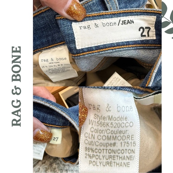 Premium Rag & Bone Women’s Skinny Jeans Blue Denim– Size 27 - Picture 8 of 8